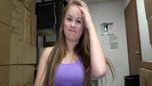 Teen chick Madison Chandler raw ass fucked in office