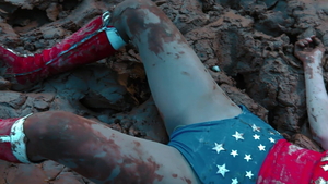 Korean in spandex humiliation outdoors HD
