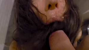 Bitch Evelina Darling brutal sucking dick in the toilet