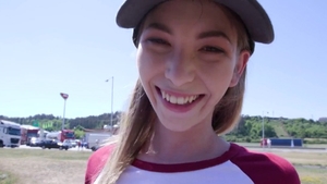 Athletic teen rough gangbang