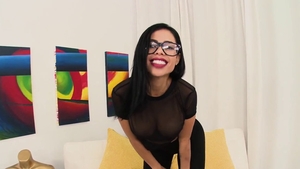 Hard nailining in the company of perfect brunette Canela Skin