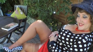 Cumshot in the garden