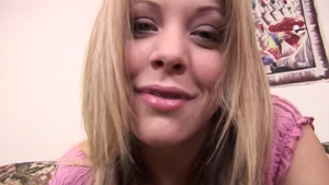 Trimmed blonde haired Leah Luv has a taste for good fucking HD