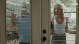 Shaved pussy MILF tongue kissing in the bar