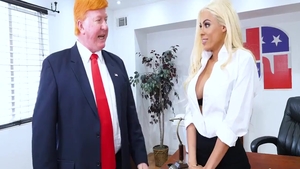 Large tits mature cuckhold in office