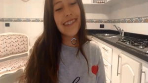 Too cute teen chick feels up to softcore sex live on cam