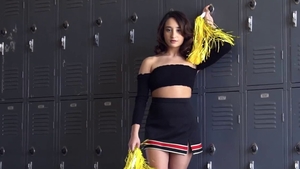 Small boobs cheerleader gets good fuck in HD