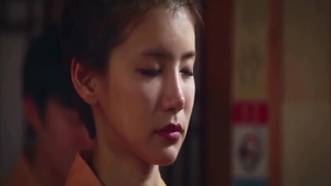 Naughty korean brunette pussy fucking outside