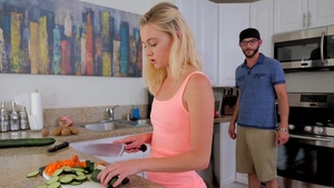 Skinny stepsis rough pussy fuck