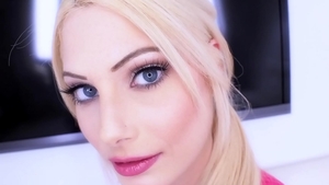 Naughty blonde babe POV ass fucking
