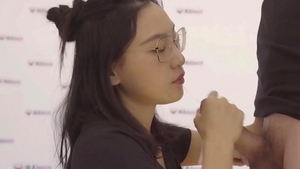 Very cute June Liu deepthroat