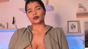 Slamming hard tight latina babe in lingerie on live cam