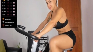 Passionate latina teen workout live on cam