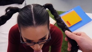 Brunette feels up to sloppy fucking