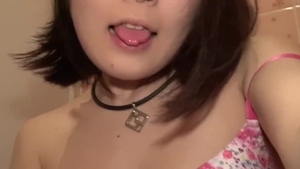 Fingering together with wet pussy asian amateur