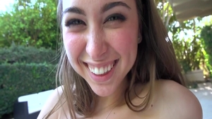 Skinny horny babe Lily Love POV pussy fuck