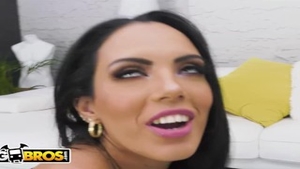 Big tits sucks dick and fucks