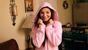 Handjob alongside long legs teen Nina Turk