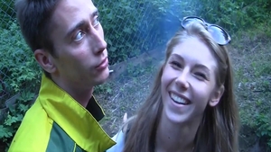 Wild amateur anal fucking outdoors