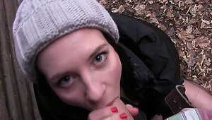 Slut Silvie Deluxe POV cumshot in public HD