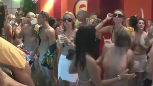 Orgy in club together with amateur