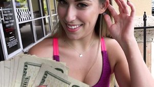 Public Pick Ups: Blonde hair Kimber Lee fucks for cash