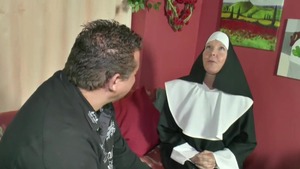 Ramming hard in the company of german nun